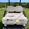 thumbnail image 3 of COEQINE Golf Cart Seat Covers with Carry Handle, Comfortable Golf Cart Seat Towel Blanket, Fits for EZGO Yamaha Club Car and Other 2-Seat Golf Carts, Macaron Golf Print, 3 of 8
