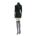 thumbnail image 4 of Women's Black Dress with Striped Socks Halloween Carnival Puppet Costume, 4 of 10