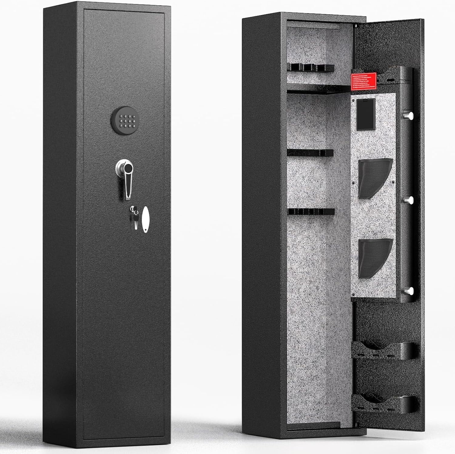 SUNCROWN 2-4 Gun Safe, Gun Cabinets for Rifles and Shotguns, Rifle Gun Safes for Home,Quick Access Rifle Safe with Digital Keypad