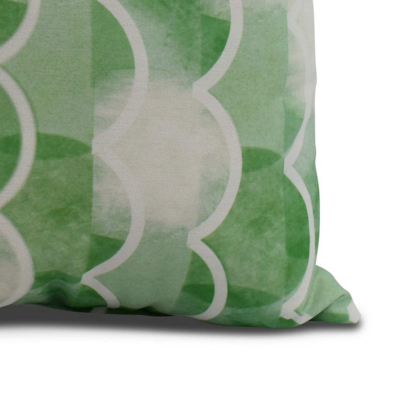 Simply Daisy, 20" x 20" Zircoland, Geometric Print Outdoor Pillow, Green