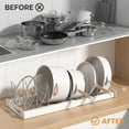thumbnail image 4 of Dvumao Kitchen Utensils, Telescopic Pot Rack Kitchen Storage Rack Built-in Pot Rack In The Cabinet Pot Rack Under The Sink Adjustable Pot Storage Rack, Women Gifts, 4 of 7