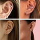 thumbnail image 4 of Pendientes de plata de ley 925 antialérgicos con diseño de hip hop para mujeres y hombres, con diseño de hueso de oreja y clavos, de estilo europeo y americano, 4 of 6