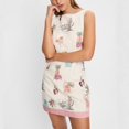 thumbnail image 3 of Women Sleeveless Print Mini Dress Casual Summer Slim Fit Short Dress, 3 of 7