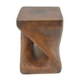 thumbnail image 5 of Miekor Furniture Twist Shape Side Table, Wood-like texture, antique brown Color 85035, 5 of 12