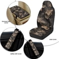 thumbnail image 6 of Xixirimido 5Pcs Car Seat Covers & Seatbelt Covers & Center Console Cover Set Universal Auto Accessories Fit for SUV Sedan Van Truck Leather Front Seat Cover, Dark Forest Camo, 6 of 8