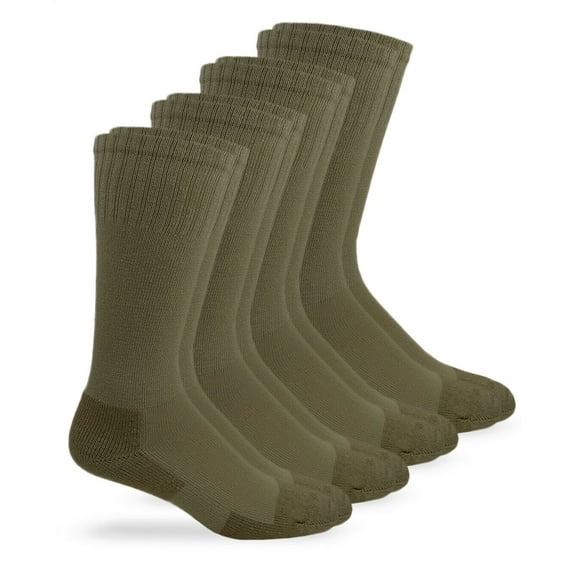 Jefferies Socks Mens Socks, Military Blister Guard Mohair Wool Combat Boot Crew Socks, 4 Pair