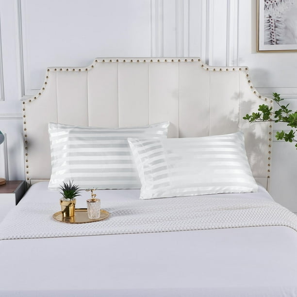 Funda de Almohada para El Cabello Y Piel con Cierre Patrón de Rayas Fundas de Almohada de Enfriamiento para Viajes a Máquina , piezas Macarena Funda de almohada larga