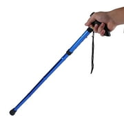 Lightweight Portable Aluminium Alloy Telescopic Folding Old People Crutches Walking Stick Adjustable Trekking Hiking Poles Blue
