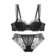 thumbnail image 2 of Sujetador de media copa, sujetador sexy, ropa interior ultrafina para mujer Pure Desire, conjunto de bragas con fruncido en el pecho pequeño, corsé francés, 2 of 5