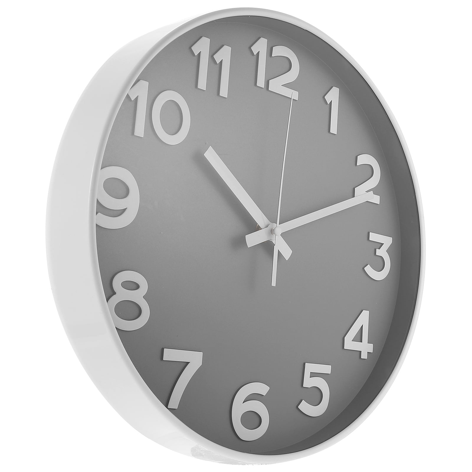Ticking Wall Clock Stylish Clock 30x30x4.5cm White