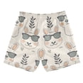 thumbnail image 2 of Alpacas with Sunglasses Leaves Boys' Swim Trunks Board Shorts Beach Pants Bathing Bottoms M, 2 of 8