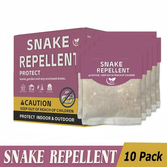 Snake Repellent for Yard,Keep Snake Away Repellent for Outdoors,Natural Safe for Children and Pets,Snake Be Gone for Lawn Garden Camping Home 10 Pouches