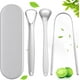 thumbnail image 1 of Set de 3 Cepillo de Lengua de Acero Inoxidable con Estuche de Transporte - Kit de Limpieza Bucal para Limpiador de Raspado de Lengua Oral (3 Pcs), 1 of 5