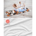 thumbnail image 4 of Abstract Stripes Yoga Towel for Hot Yoga Non Slip, Retro Modern Orange Black Gray Lines Yoga Mat Towel Absorbent Yoga Sweat Towels Microfiber Hot Yoga Blanket for Bikram Pilates 26"x74", 4 of 7