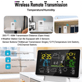thumbnail image 6 of Tuya WIFI Weather Station 7.5Inch Display Thermometer Hygrometer Indoor Outdoor Rain/Wind Gauge Weather Forecast US Plug, 6 of 8