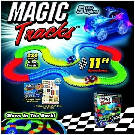 Magic Tracks Race Track Tracks Bend Flex and Glow Racetrack with Glow In the Dark Track