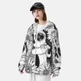 thumbnail image 3 of Balery Floral Sugar Skull Portrait Sudadera ligera de manga larga con capucha y protección solar UPF 50+ para hombre y mujer, ideal para pesca y running-X-Large, 3 of 7