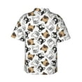 thumbnail image 3 of Fotbe French Bulldog3 Hawaiian Shirt for Men Unisex Summer Beach Casual Short Sleeve Cotton Linen Button Down Shirts-XX-Large, 3 of 9