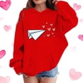 thumbnail image 1 of Sudadera con capucha para niños, cuello redondo, manga larga, ropa de abrigo para niños de talla mediana y grande, jersey, blusa de poliéster para niños, 1 of 5
