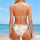 thumbnail image 5 of Traje de baño para mujer, traje de baño dividido informal para mujer, bikini floral con flores fragmentadas, traje de baño pequeño y fresco de moda para mujer, trajes de baño para mujer, 5 of 6