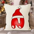 thumbnail image 2 of XWSHYW Almohadas y Fundas Funda de Almohada con Letras Navideñas, Funda de Cojín Decorativa para Sofá Festivo, Funda de Cojín con Estampado de Lino, 2 of 4