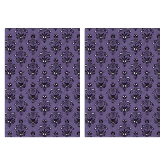 2 Pcs Funny Kitchen Towels,Purple Gothic Bat Pattern Microfiber Dish Towels,Kitchen Tea Towels,Kitchen Towel Set (18" X 26")