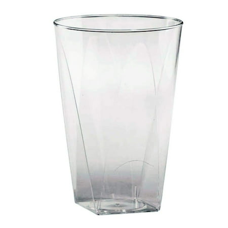 

Nicoel Fantini s Hanna K. Signature 10oz Dosposable Clear Plastic Unbreakable Square Bottom Wine Tumbler 20/Pack for Elagant Parties Weddings & All Occasions: 10 Packs