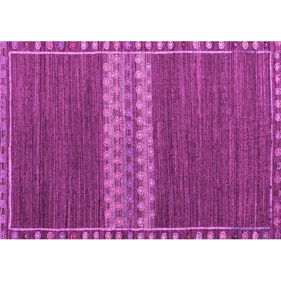 Ahgly Company Indoor Rectangle Abstract Pink Modern Area Rugs, 7' x 9'