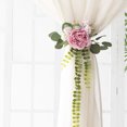 thumbnail image 2 of Curtain Tieback Fake Flower: Modern Drapery Holdback Drape Tie Back for Wedding, 2 of 10
