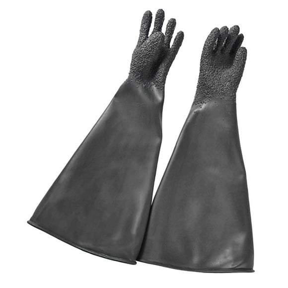 Almencla 65cm Sandblasting Gloves Chemical Resistant Work Gloves for Sand Blasting 1 pair