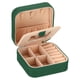 thumbnail image 1 of Estuche de joyería de viaje Uxcell, organizador de joyas pequeño, caja de joyería portátil mini con espejo estilo cuadrado 1, verde oscuro, 1 of 5