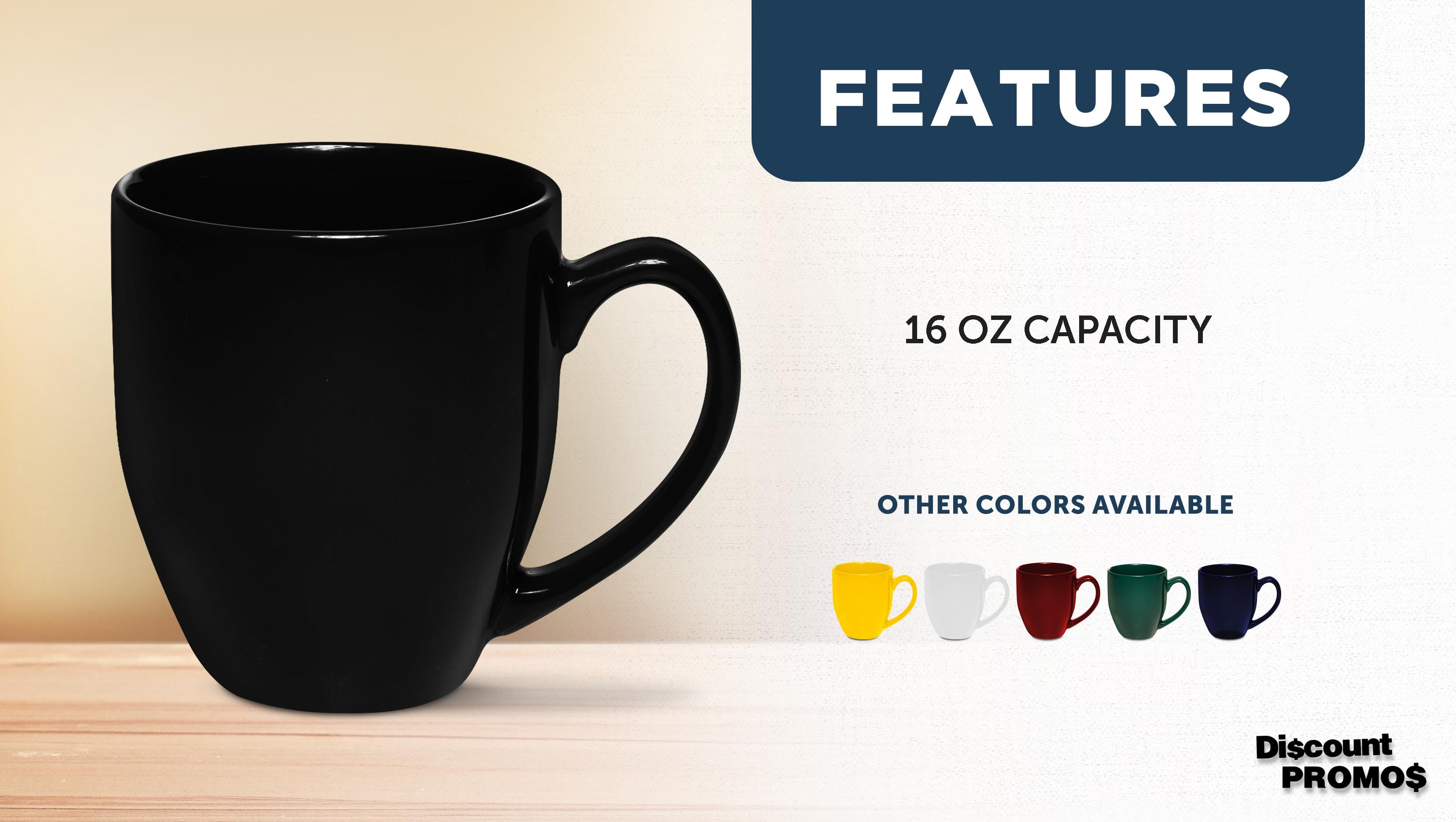 Large Coffee Cups 16 oz. Set of 10, Bulk Pack - Perfect for Tea, Espresso, Cappuccino, Hot Cocoa - Black