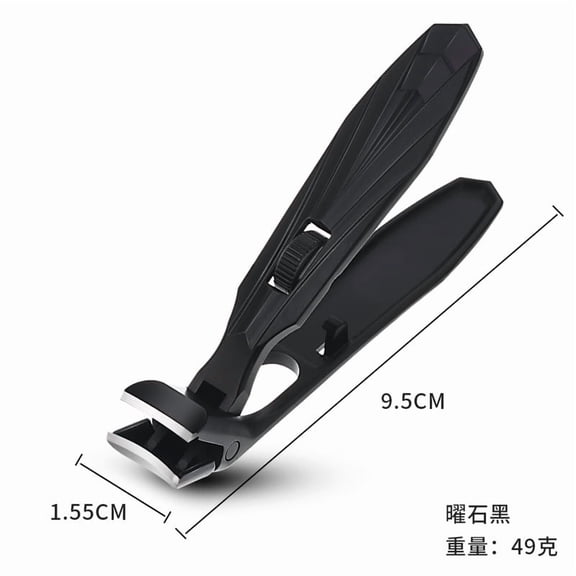 Clippers for Seniors Thick Toenails, Upgrade Angled Head Large Toe Nail Clippers for Men with Wide Jaw Opening, Sharp Heavy Duty Fingernail Clipper Cutter with Catcher Long Handle -Black