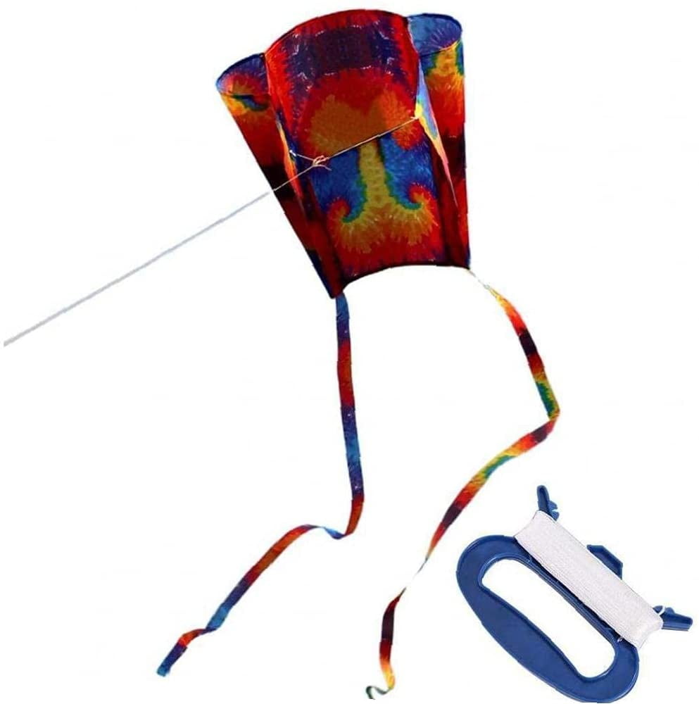 Eastjing Pocket Kite with 200cm Long Tails Children Rainbow Easy Flyer