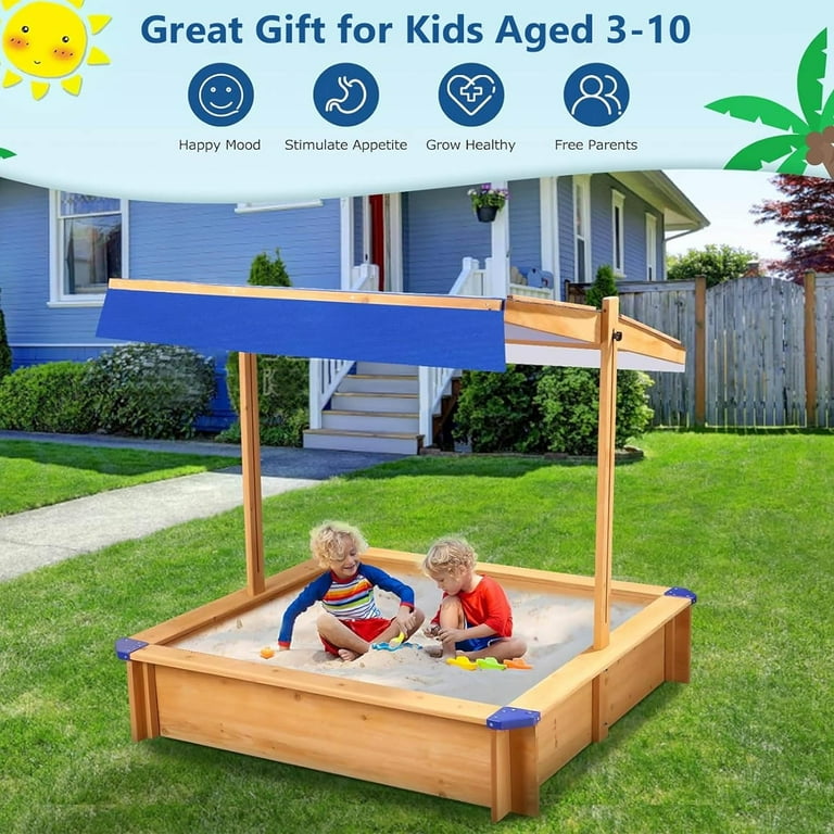 Merry Garden Sandbox with Canopy, Natura discount