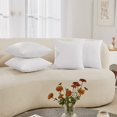 thumbnail image 2 of Deconovo Fundas de cojines decorativas - Juego of 4 Soft Linen Cushion Covers, Machine Washable Pillowcases for Sofa, White, 18x18 Inch, 2 of 8