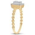thumbnail image 4 of 10kt Yellow Gold Womens Round Diamond Square Ring 1/3 Cttw, 4 of 4