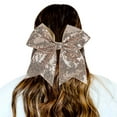 thumbnail image 2 of Brown Big Bow Hair Clips for Girls sequins Tassel Ribbon Bowknot Hair Clips for Ponytail Holder One Size, 2 of 3