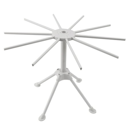 

Pasta Drying Rack with 10 Bar Handles Kitchen Pasta Drying Rack Folding Noodle Dryer Stand Hanging for Home Use White