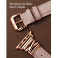 thumbnail image 3 of Wearlizer Leather Watch Band Compatible with Apple Watch Bands Women 38/40/41/42/44/45/46/49mm Slim X-Shape Metal Buckle Strap for Series 11/10/9/8/7/6/5/4/3/SE/Ultra 3/2/1, 3 of 6