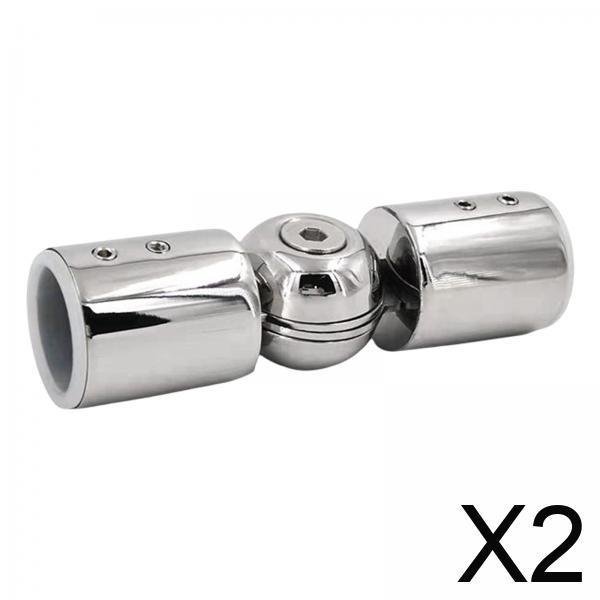 2xRod Conector Barra De Cortina Cuarto De Ducha De Acero Inoxidable Ajustable Para Ventana Brillante