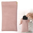 thumbnail image 3 of 1 Pc Leather Eyeglasses Case, PU Soft Sunglasses Pouch for Travel and Sunglasses Storage, Squeeze Top Portable Glasses Cases for Men Women, 3.35x6.69 Inch, 3 of 9