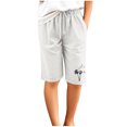 thumbnail image 4 of DeHolifer Girls Sweat Shorts Cotton Linen Casual Summer Loose Drawstring Lounge Running Athletic Shorts with Pockets,12-13Years, 4 of 5