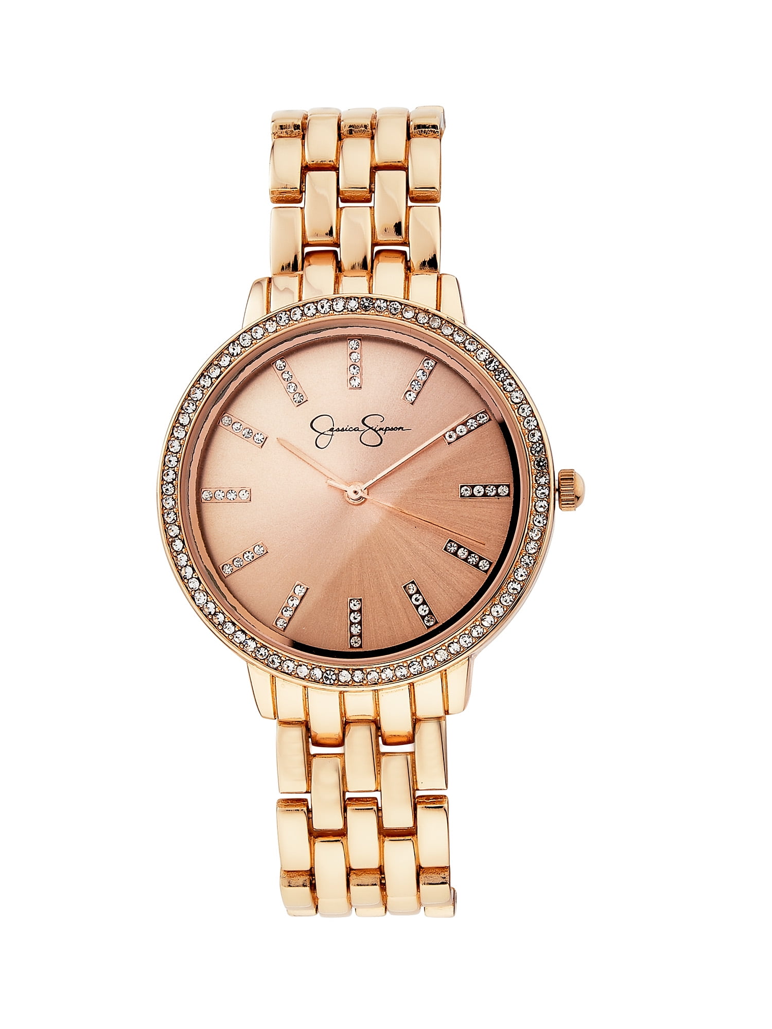 Jessica Simpson Women's Crystal Watch - Rose Gold Tone