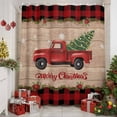 thumbnail image 3 of Christmas Truck Shower Curtain, Winter Xmas Tree Farmhouse Snowflake Plaid Waterproof Fabric Shower Curtains with 12 Hooks, Bathroom Curtain Set for Bathroom Accessories Decor, 60 x 72 Inches, 3 of 9