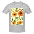 thumbnail image 4 of Bingfone Sunflowers And Butterflies Men'S Loose Fit Short-Sleeve Pocket T-Shirt, 4 of 7
