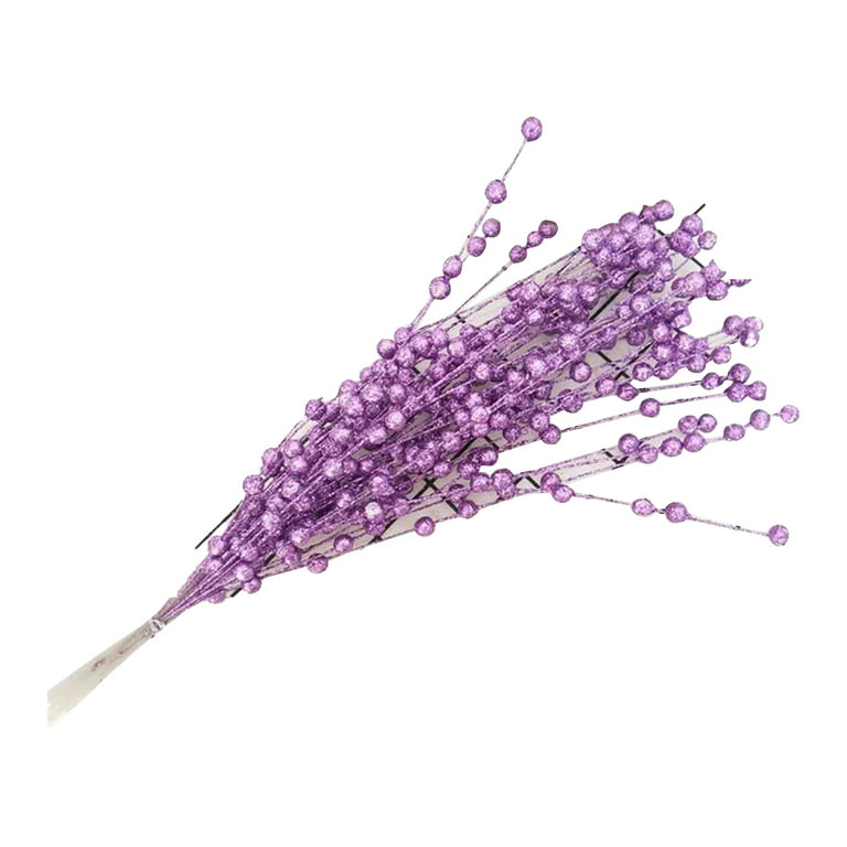 Beaded Stick Bouquet Realistic Wide Application Plastic Floral String  Imitation Pearl Flower Bouquet Sticks for Home Beaded