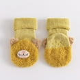 thumbnail image 2 of Generic Baby Socks Toddler Boys Girls Solid Cartoon Thick Warm Soft Sole Anti-Slip Socks for Crew Socks Fashion Comfortable Ankle Sock ﻿(One Size,Yellow), 2 of 2