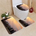 thumbnail image 1 of ABPHQTO Puesta de sol de nueva york Juego de alfombras de baño de 3 piezas Alfombra de baño Alfombra de contorno y tapa de inodoro, 1 of 2