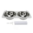 thumbnail image 2 of Cuencos Elevados De Agua Para Comida Para Perros, Comedero Para Perros Montado En La Pared De Altura Ajustable, Cuencos Extraíbles De Fácil Limpieza De Acero Inoxidable De 0,8 L, 2 of 7
